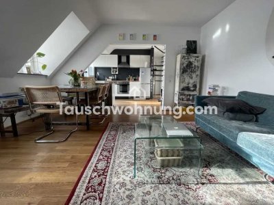 Tauschwohnung: Maisonette-Wohnung in Südinähe, Balkon, Gartenmitbenutzung
