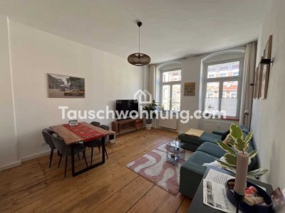Tauschwohnung: Schöne 3-Zimmer-Altbauwohnung, Elbnah, Balkon und Garten