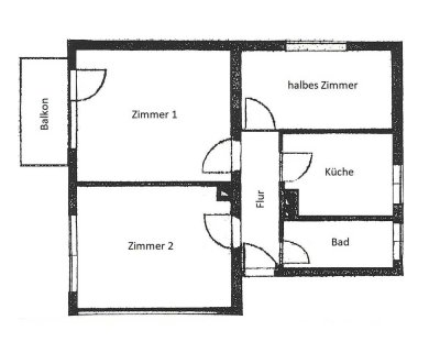Helle 2,5-Zimmer-Wohnung mit Balkon nahe S-Bahn Steinbühl