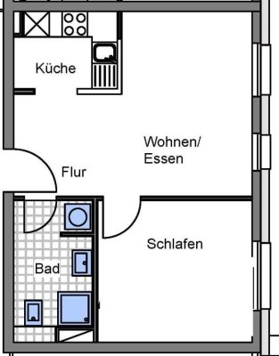 Exklusive 2-Zimmer Penthouse-Wohnung im 5. OG mit Aufzug