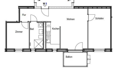 3 Zimmer Wohnung - Wohnberechtigungsschein EK 2 unabdingbar!