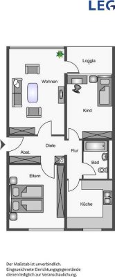 Frisch renovierte 3-Zimmer-Wohnung in Berg Fidel