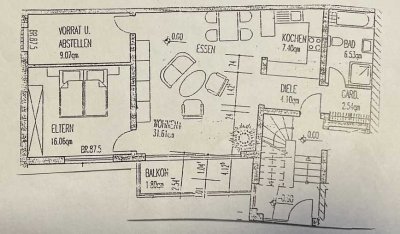 77m2 2,5 Zimmer Erdgeschosswohnung