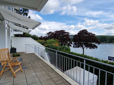 Exklusive 4-Zimmerwohnung mit großzügiger Terrasse in direkter Rheinlage von Plittersdorf