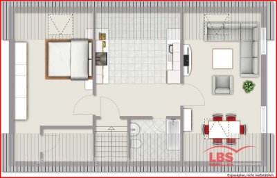 Harxheim- 2 ZKB Dachgeschosswohnung mit Küchenzeile
