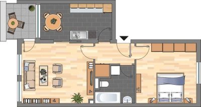 2- Zimmer Wohnung in Worms zu vermieten