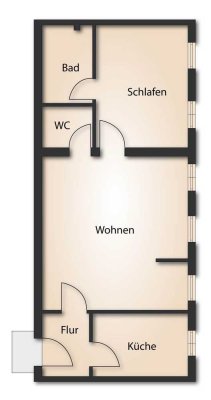 2-Raum-Wohnung, Paulusviertel