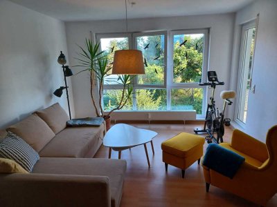 Hell, ruhig, möbliert, befristet 1-3 Jahre, 3ZKB, Balkon, Garage, Besichtigung 29.9.