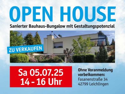 OPEN-HOUSE-BESICHTIGUNG im sanierten Bauhaus-Bungalow