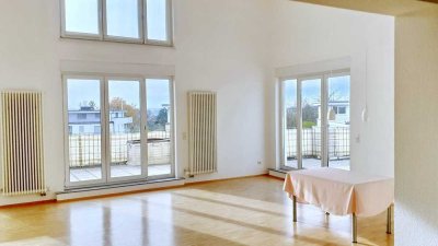 Große Luxus-Penthouse-Wohnung mit Pultdach und Dachterrasse in Wiesbaden
