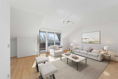 Von Privat: Liebhaberobjekt, sonnige 3-Zi.-DG Whg mit Loggia und Garage