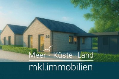NEUBAU: Erstbezug Bungalow- Doppelhaushälfte ganz nah an der Nordsee zu verkaufen
