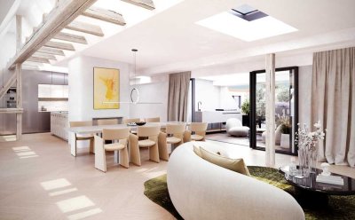 Kastanienallee: Erstbezug nach DG Ausbau, Terrasse, Aufzug, Wärmepumpe, Kamin, Klimaanlage!