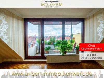Gemütliche 3-Zimmer-Dachgeschoss-Wohnung mit Loggia und Aufzug in zentraler Lage in Findorff