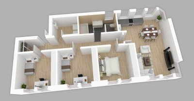 ***WoW - Komplett sanierte 4-ZKB-Wohnung mit traumhaftem Ausblick***