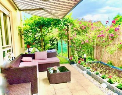 Sonnige, ruhig gelegene 3-Zimmer-Garten-Maisonettewohnung 
mit Süd-/Ost-Ausrichtung!