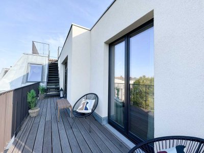 Exklusive Penthouse-Wohnung mit Aufdachterrasse im ruhigen Gartenhaus