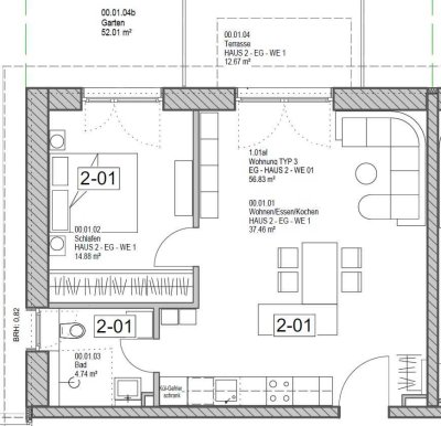 2-Zimmer-Erdgeschosswohnung mit geh. Innenausstattung und kleinem Garten in Bendorf