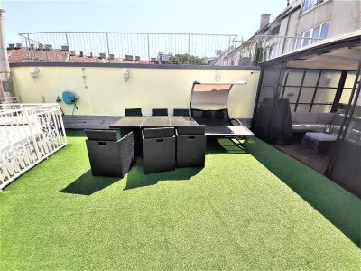 TRAUMHAFTE 3-Zimmer-Wohnung - 60 m² DACHTERRASSE - RUHELAGE - TOPZUSTAND!