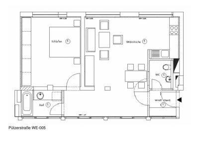 Helle 2-Zimmer Wohnung in Darmstadt