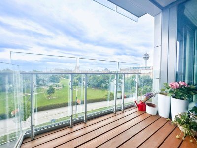 Einmalige Gelegenheit am Schweizergarten – Exklusive 3-Zimmer-Wohnung mit Loggia und Grünblick