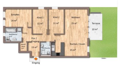Moderne 4-ZKB mit Parkett, Terrasse & Gartenteil in Oberursel!