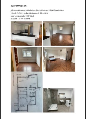 4-Zimmer Wohnung mit 2 Balkonen in Wörgl