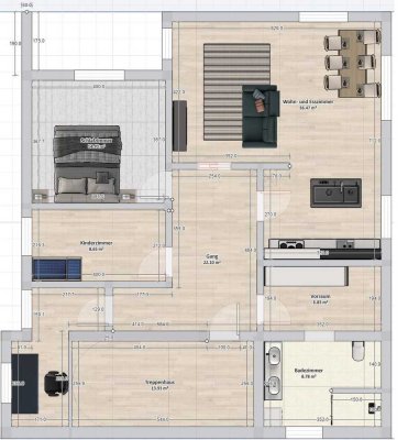 4-Zimmer Wohnung mit Balkon KFW55