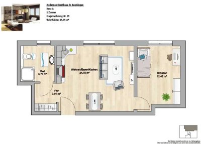 2-Raum-Wohnung in Zentrum Reutlingen mit EBK ab 01.07 oder 01.08