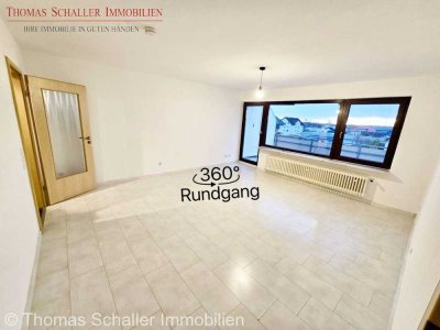 Schöne, helle 3-Zimmer-Dachgeschosswohnung mit Balkon, Fernsicht und Garage in Seligenstadt