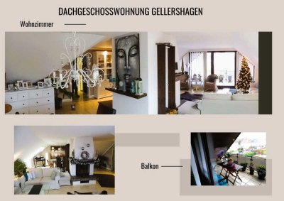 Helle 3-Zimmer Dachgeschosswohnung mit Balkon in Gellershagen