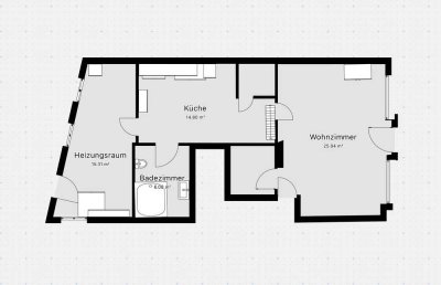 Wohnung in Oppenau mit ca. 46 m² Wohnfläche