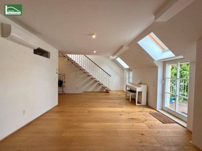 Maisonette mit Flair: 3-Zimmer-Wohnung mit Balkon &amp; Dachterrasse in 1130 Wien!