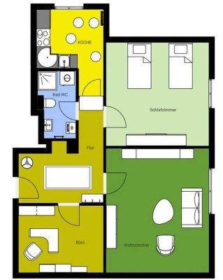 charmante und lichtdurchflutete Dachgeschosswohnung