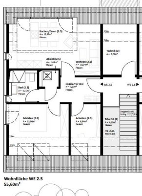Schöne 3 Dachzimmer-Wohnung - Neubau