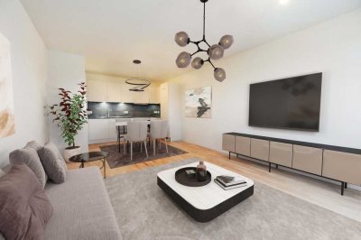 KfW 40-Neubau-Wohnung mit EBK, Süd-Balkon, Echtholzparkett, Fahrstuhl, Tiefgarage