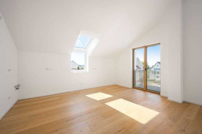 Neubauwohnung mit Penthouse-Charakter. Großzügig und stilvoll.