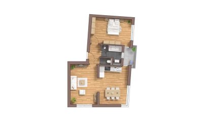 Renovierte 2,5 Zimmer Wohnung mit neuer Einbauküche in Oberkassel