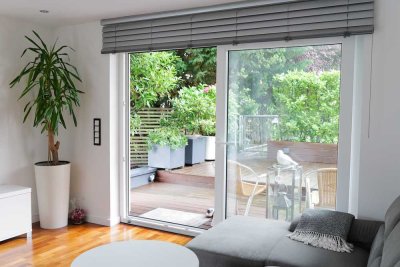 Exklusive 3 Zi-EG-Wohnung mit geh. Innenausstattung mit Terasse Garten und EBK