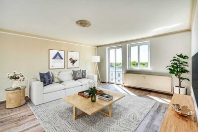 Gepflegte 2-Raum-Wohnung im Erstbezug mit Stuckdekor und Stellplatz – 3D Virtueller Rundgang