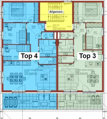 Moderne 3-Zimmer Neubauwohnung mit Balkon und Carport TOP3