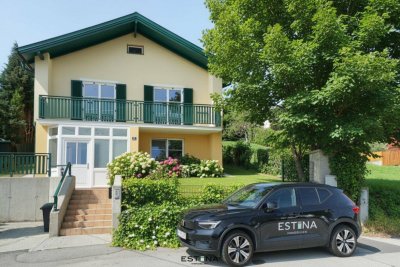 Gepflegtes Haus mit großem Garten, Panorama und Gartenhaus