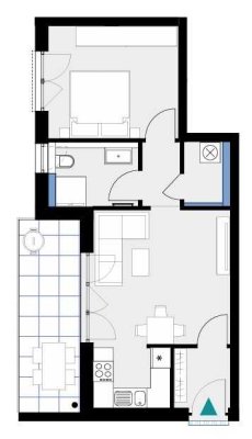 2-Zi-WHG: Erstbezug mit Balkon, TG, EBK, Aufzug & Abstellraum