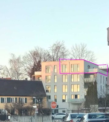 Attraktives Penthouse mit 2,5 Zimmern und Dachterrasse in Heilsbronn mit Garage und Carport