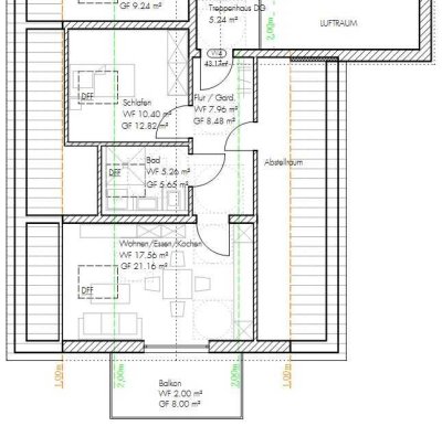 Erstbezug: Ansprechende 2-Zimmer-DG-Wohnung in Theißing