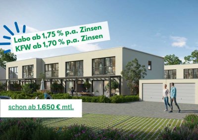 Neubau-Reihenhaus mit Garten in Neugablonz – KfW 40 / Haus 12