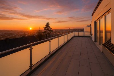 "Wohnen auf höchstem Niveau - tägliche Sonnenuntergänge inklusive"