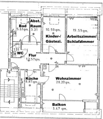 Helle 3-Zimmer Dachgeschosswohnung mit Balkon in Lörrach