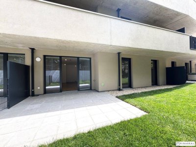 HÜGELGASSE // Neubau - Erstbezug | 3 Zimmer Gartenwohnung | zzgl. Tiefgaragenstellplatz | ab September 2025