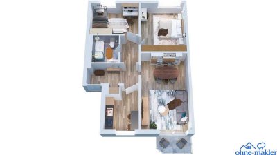 Gepflegte 3-Raum - Wohnung mit Balkon in Aschersleben